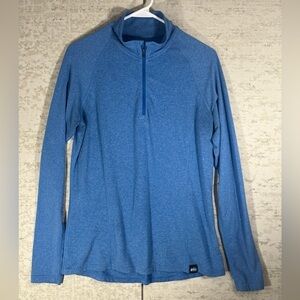 REI Quarter Zip Blue Shirt Jacket Size Medium